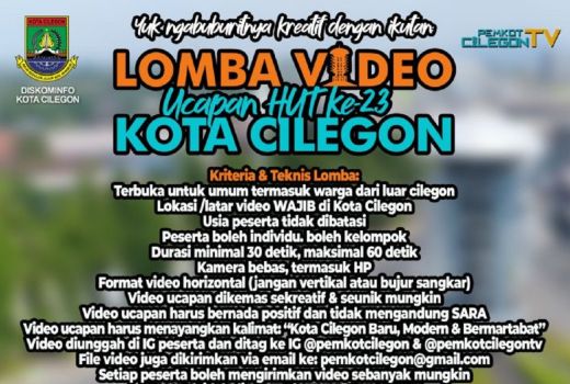 Lomba Video HUT ke-23 Kota Cilegon, Berikut Ketentuannya - GenPI.co BANTEN
