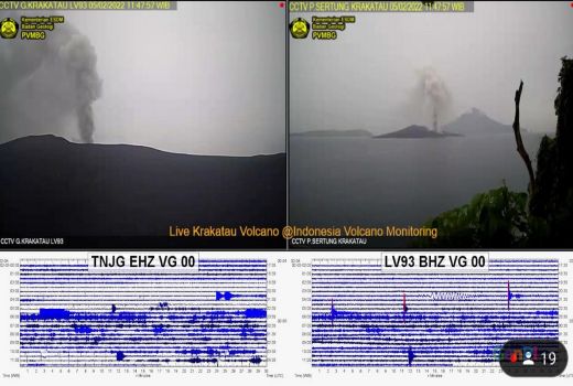 Anak Krakatau Erupsi, Abu Vulkanik Setinggi 1.500 Meter di Udara - GenPI.co BANTEN