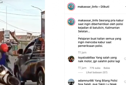 Apes, Mau Kabur dari Razia, Pemotor Ini Malah Tabrak Mobil - GenPI.co