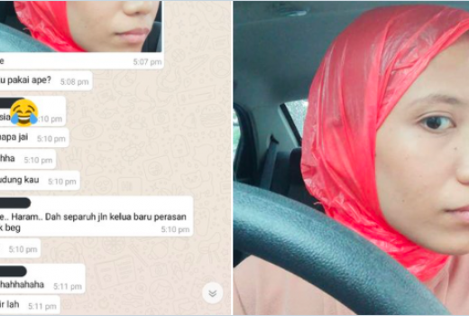 Lupa Bawa Jilbab, Hijabers Ini Pakai Kresek untuk Tutup Aurat - GenPI.co