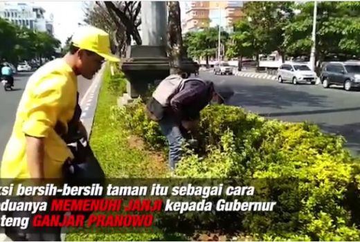 Mahasiswa Bersih-bersih Usai Demo, Ganjar: Mereka Tak Ingkar - GenPI.co