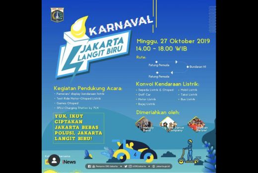 Karnaval Jakarta Langit Biru Tampilkan Konvoi Kendaraan Listrik - GenPI.co