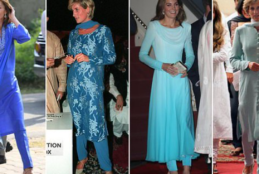 Tur ke Pakistan, Gaya Busana Kate Middleton Mirip Putri Diana - GenPI.co