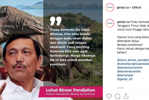 Pulau Komodo Bertiket Rp 14 Juta, Netizen: Mending Lihat Biawak - GenPI.co