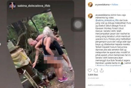 Mengaku Tidak Tahu Itu Tempat Suci di Bali, Bule Ini Minta Maaf - GenPI.co