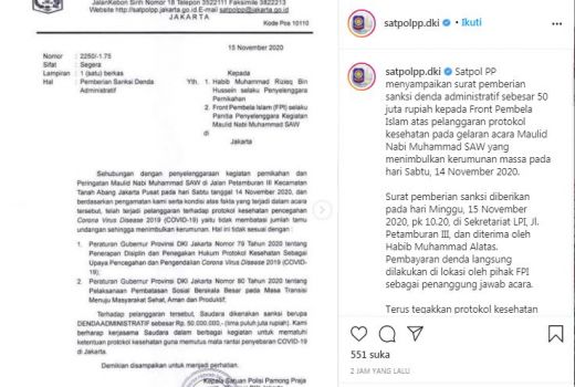 Nah Loh, Habib Rizieq Kena Denda Rp 50 Juta Gegara Kerumunan - GenPI.co