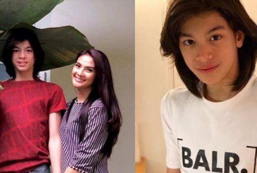 Melongo! Tampannya Anak Maudy Koesnaedi Berambut Gondrong - GenPI.co