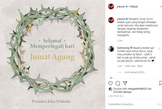 Jokowi: Selamat Memperingati Hari Jumat Agung - GenPI.co