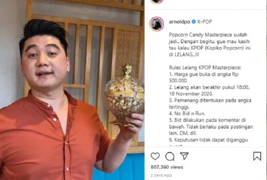 Chef Arnold Bikin Popcorn Bertabur Emas, Pembelinya Sultan - GenPI.co
