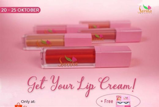 Beli Lip Cream Free Eyelashes Sarita Beauty, Yuk Buruan - GenPI.co