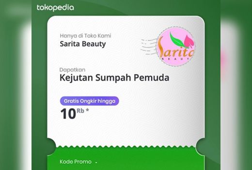 Yuhu, Ada Promo Free Ongkir Beli Sarita Beauty di Tokopedia - GenPI.co