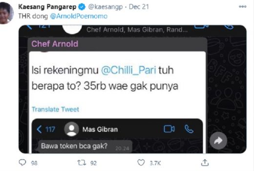 Gibran Ketahuan Minta Ditransfer, Kaesang Jadi Sorotan - GenPI.co
