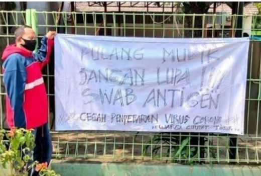 Spanduk Warga Tangsel untuk Pemudik, Jangan Pulang Jika... - GenPI.co