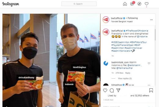 Ada Perjanjian Kasih Indomie, BWF Soroti Ginting dan Vittinghus - GenPI.co