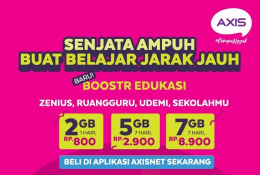 Paket AXIS Boostr Edukasi dan Conference untuk Belajar dari Rumah - GenPI.co
