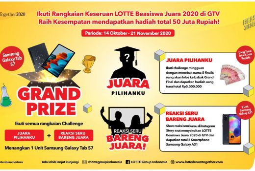 LOTTE Beasiswa Juara 2020 untuk Dukung Pendidikan di Tanah Air - GenPI.co