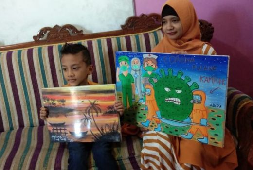 Aditya Pratama, Lelang Lukisan untuk Bantu Penanganan Covid-19 - GenPI.co