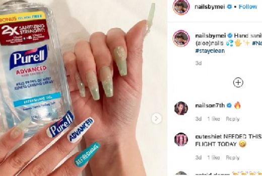 Kreasi Ahli Nail Art Jepang, Hias Kuku Mirip Hand Sanitizer - GenPI.co
