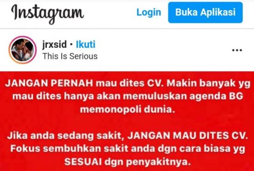 Aduh! Jerinx SID Ajak Masyarakat Jangan Mau Tes Covid-19 - GenPI.co
