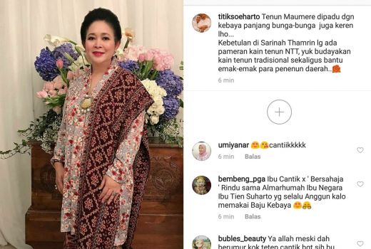 Titik Soeharto Pakai Tenun Maumere, Cantiknya Seperti Ibu Menhan - GenPI.co
