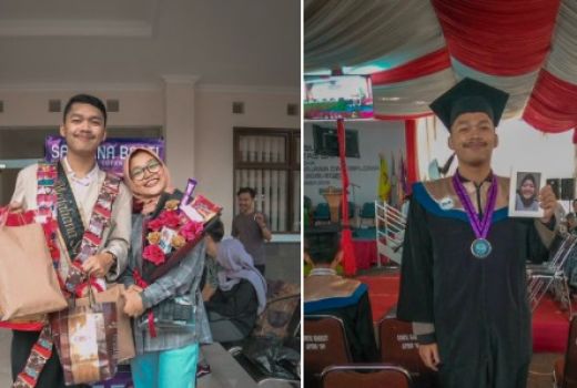Memilukan, Mahasiswa Ini Bawa Foto Mendiang Pacarnya Saat Wisuda - GenPI.co