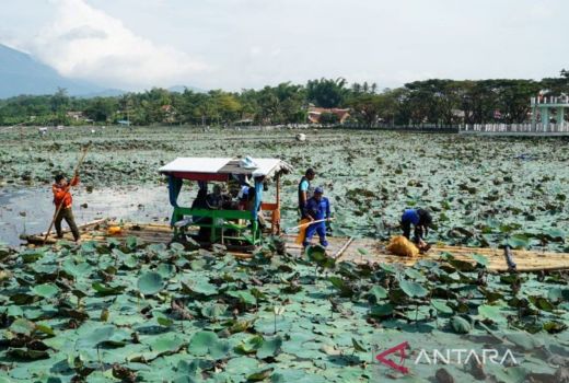 Tumpukkan Sampah di Situ Bagendit Mulai Dibersihkan Pemkab Garut - GenPI.co JABAR