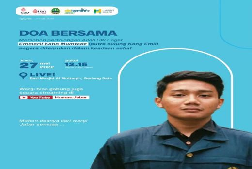 Pemprov Jabar Gelar Doa Bersama untuk Anak Sulung Ridwan Kamil - GenPI.co JABAR