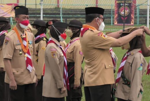 Lantik Anggota Pramuka Garuda, Atikoh: Teruslah Berinovasi - GenPI.co JATENG
