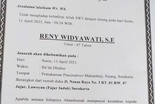 Mantan Anggota DPRD Solo, Reny Widyawati, Meninggal Dunia - GenPI.co JATENG