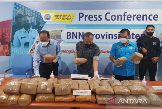 Truk Jeruk Angkut Ganja, 4 Tersangka Ditahan - GenPI.co JATENG