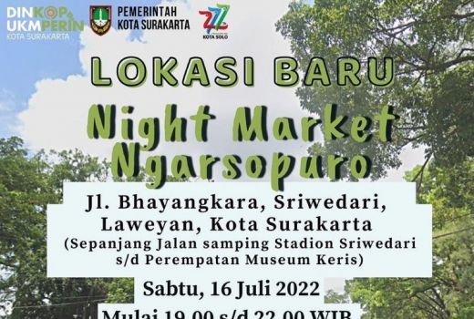 Night Market Ngarsopuro Solo Pindah ke Jalan Ini Mulai 16 Juli - GenPI.co JATENG