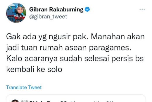 Dianggap Usir Persis Solo dari Stadion Manahan, Gibran Disemprot - GenPI.co JATENG