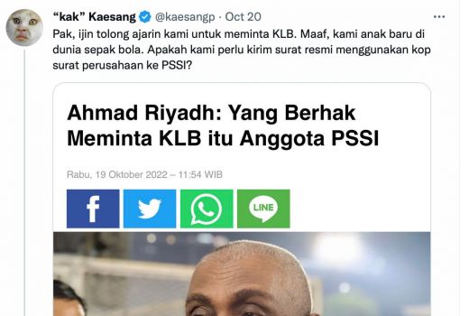 Kaesang Sindir PSSI yang Emoh Gelar KLB Gegara Tragedi Kanjuruhan - GenPI.co JATENG