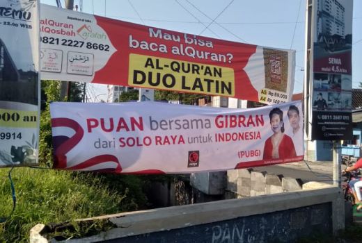Misterius! Bukan Projo yang Pasang Spanduk Puan-Gibran, Siapa? - GenPI.co JATENG