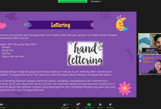 Seniman Johan Kancut Berbagi Ilmu Hand Lettering - GenPI.co JATIM