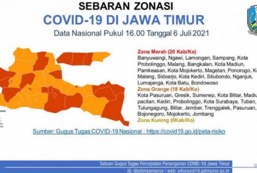 20 Daerah di Jatim Zona Merah, Satgas Covid-19 Gemas, Manuto! - GenPI.co JATIM