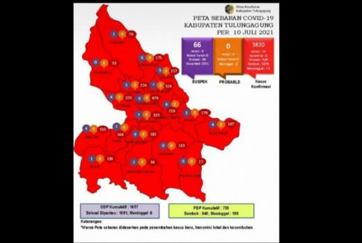 19 Kecamatan di Tulungagung Zona Merah Covid-19 - GenPI.co JATIM