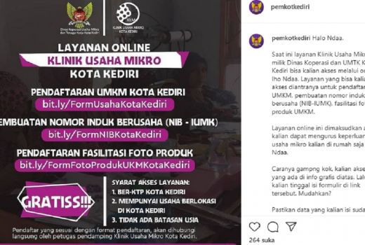 Link Mengurus Nomor Induk Usaha di Dinkop UMTK Kota Kediri - GenPI.co JATIM