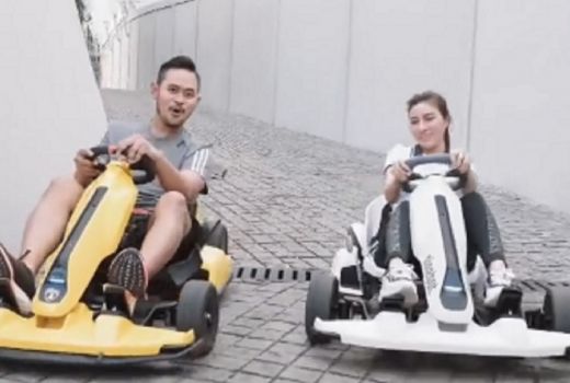Gokil! Pasangan Crazy Rich Malang Naik Gokart Menuju Ruang Gym - GenPI.co JATIM