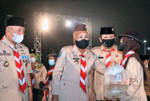 Peringatan Hari Pramuka, Khofifah Beri Pesan Penting - GenPI.co JATIM