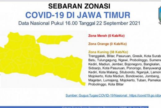 Jatim Masuk Zona Kuning Covid-19, Kabar Baik! - GenPI.co JATIM