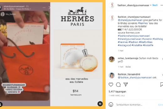 Amazing! Crazy Rich Malang Ulang Tahun, Suvenirnya Hermes - GenPI.co JATIM