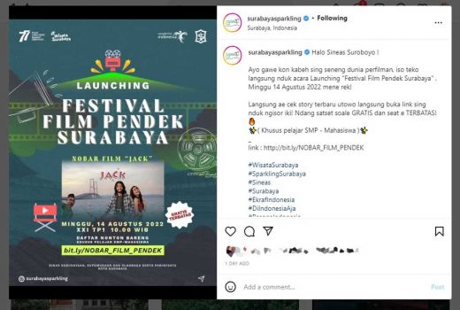 Lomba Festival Film Pendek, 5 Terbaik Ditonton Bareng Eri Cahyadi - GenPI.co JATIM