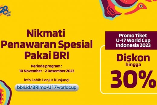 BRI Tawarkan Merchandise Gratis hingga Diskon Tiket Pertandingan FIFA U-17 World Cup - GenPI.co JATIM