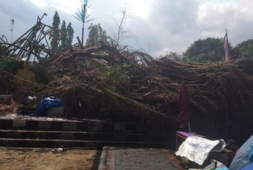 Angin Kencang di Sleman, Pohon Tumbang Timpa Wahana Bermain - GenPI.co JOGJA
