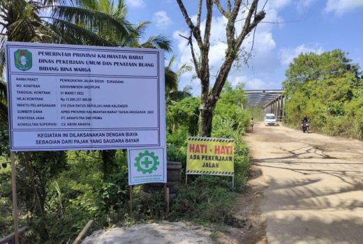 Jalan Siduk-Sukadana Mulai Dikerjakan, Anggaran Rp 13,8 M - GenPI.co KALBAR