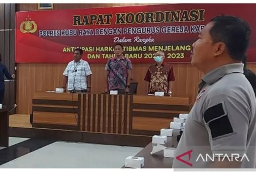 Jelang Perayaan Natal, Polres Kubu Raya Koordinasi dengan Pengurus Gereja - GenPI.co KALBAR