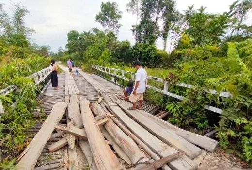 Terancam Ambruk, Jembatan Ulak Pauk-Simpang Apan Butuh Perhatian Pemerintah - GenPI.co KALBAR