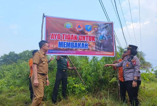 Monitor Titik Api di Pontianak, Posko Pencegahan Karhutla Didirikan di Sepakat 2 - GenPI.co KALBAR