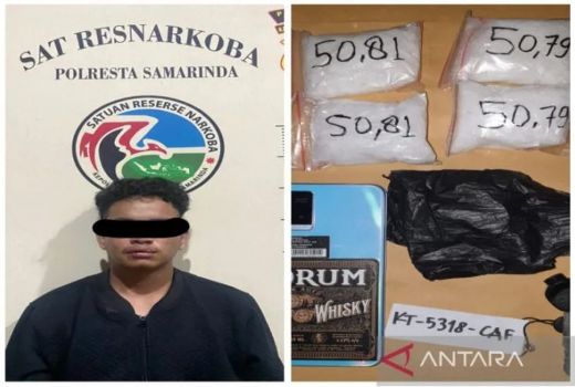 Pria Muda Ditangkap Polisi Polresta Samarinda, Barang Bukti di Bawah Rambu - GenPI.co KALTIM